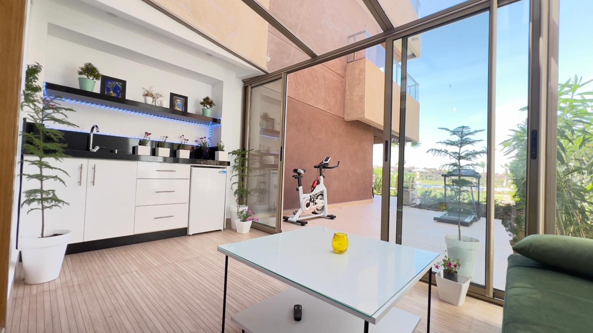 Appartement De Luxe Avec Jardin Vue Sur La Piscine Golf Securise 24H Sur 24 A 5 Minutes De L Aeroport マラケシュ エクステリア 写真